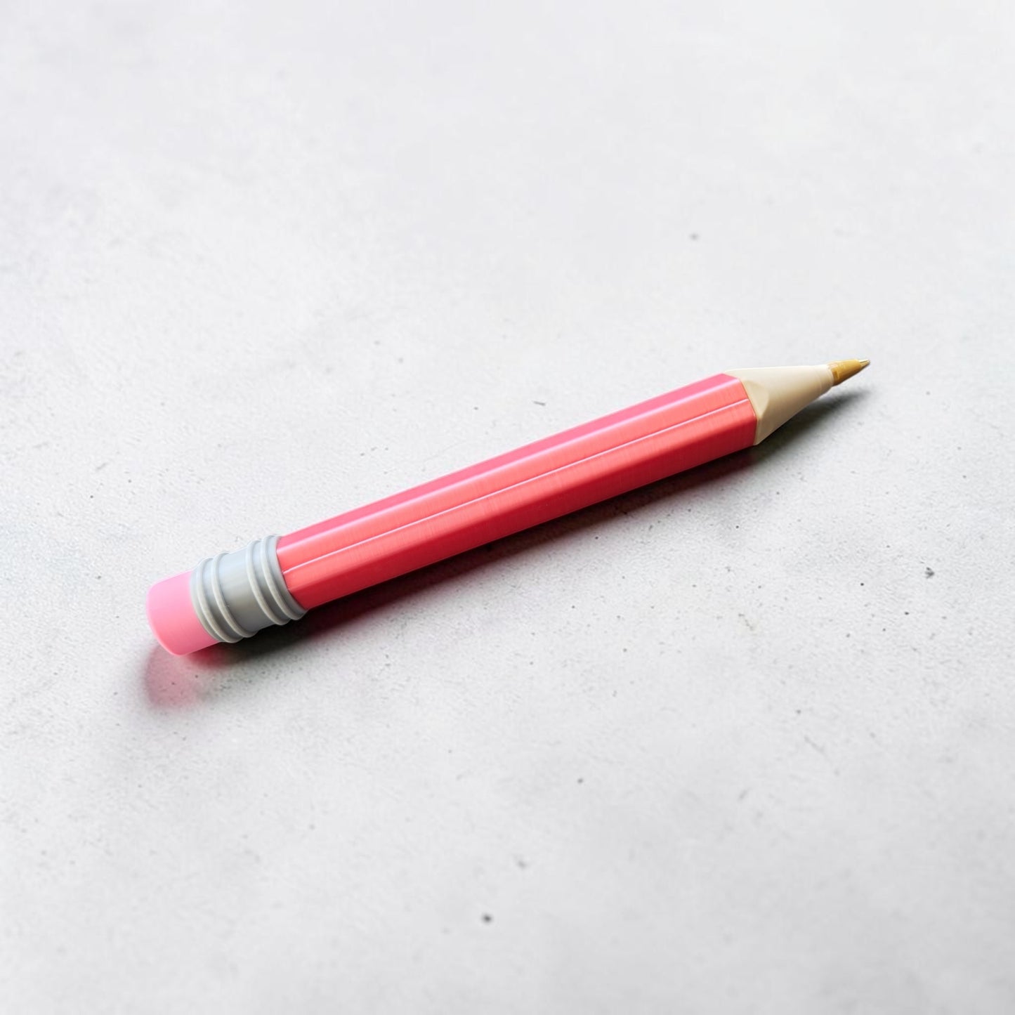 Pluma Funcional con Diseño de Lápiz ROJA