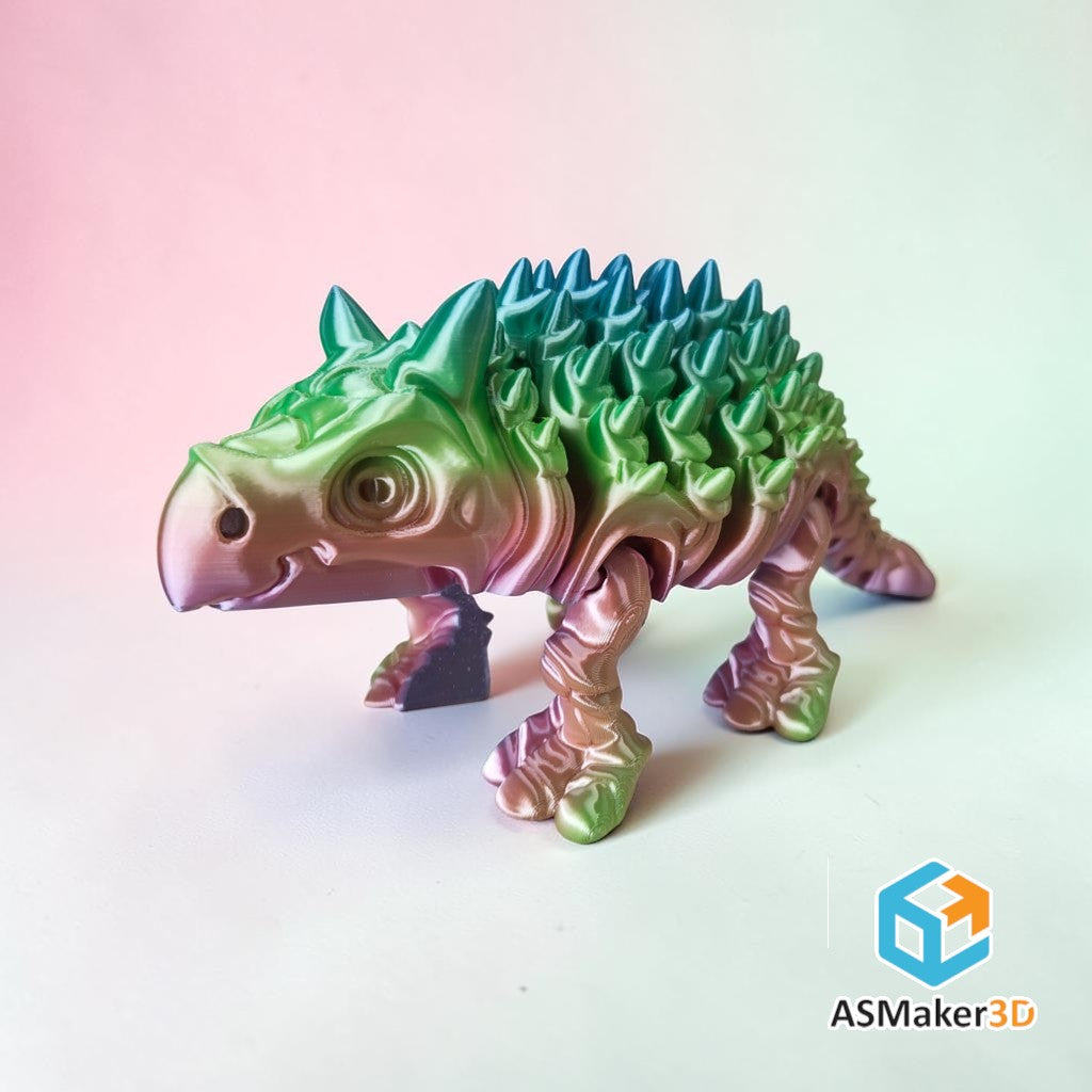 Anquilosaurio Articulado Multicolor de Colección 25 CM
